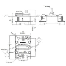 Load image into Gallery viewer, KUOYUH 50A 16F Series WATERPROOF Ignition Protected Circuit Breaker 48/32/24VDC
