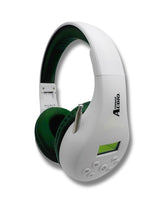 Load image into Gallery viewer, Portable Personal FM Radio Headphones Pull-Out Antenna for Great Reception, Walking, Jogging, Relaxing, School, Talk Radio - Powered by 2AA Batteries (Not Included) (White &amp; Army Green)
