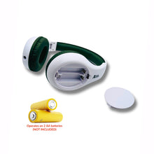 Load image into Gallery viewer, Portable Personal FM Radio Headphones Pull-Out Antenna for Great Reception, Walking, Jogging, Relaxing, School, Talk Radio - Powered by 2AA Batteries (Not Included) (White &amp; Army Green)
