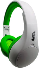 Load image into Gallery viewer, Portable Personal FM Radio Headphones Pull-Out Antenna for Great Reception, Walking, Jogging, Relaxing, School, Talk Radio - Powered by 2AA Batteries (Not Included) (White &amp; Lime Green)
