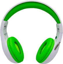 Load image into Gallery viewer, Portable Personal FM Radio Headphones Pull-Out Antenna for Great Reception, Walking, Jogging, Relaxing, School, Talk Radio - Powered by 2AA Batteries (Not Included) (White &amp; Lime Green)
