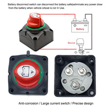 Load image into Gallery viewer, 12- 48V marine boat car bus main heavy duty dual battery isolator disconnect switch
