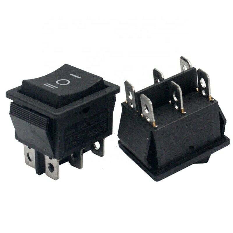 Welding Machine, Marine Rocker Switch 16A 125/250VAC On-Off DPDT 6 Pin High Current (Max Current 20A)