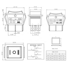 Load image into Gallery viewer, Welding Machine, Marine Rocker Switch 16A 125/250VAC On-Off DPDT 6 Pin High Current (Max Current 20A)
