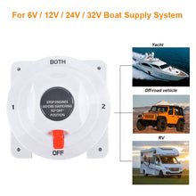 Load image into Gallery viewer, 24v DC Caravan Yacht Rv Marine 3 position rotary switchBattery Selector Switch
