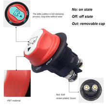 Load image into Gallery viewer, 50V 100A Battery Switch Waterproof Master Isolator Dual Battery Disconnect Switch for Boat
