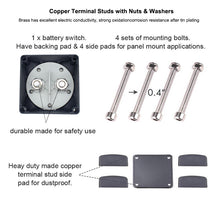 Load image into Gallery viewer, Marine 600A Heavy-duty battery switch Truck yacht 1-2-both-off 4 Position Automotive Cut off switch
