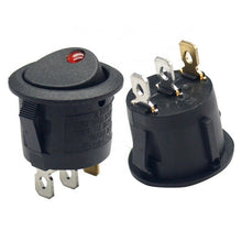 Load image into Gallery viewer, Round rocker switch with red lamp power switch RS601C-101N171BB
