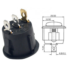 Load image into Gallery viewer, Round rocker switch with red lamp power switch RS601C-101N171BB
