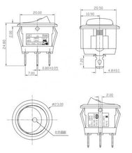 Load image into Gallery viewer, Round rocker switch with red lamp power switch RS601C-101N171BB
