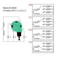 Load image into Gallery viewer, ZING EAR Pull Chain Ceiling Fan Switch 3 Speed 4 Wire ZE-268S6 (Silver) 2PCS
