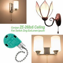 Load image into Gallery viewer, ZING EAR Pull Chain Ceiling Fan Switch 3 Speed 4 Wire ZE-268S6 (Silver) 2PCS
